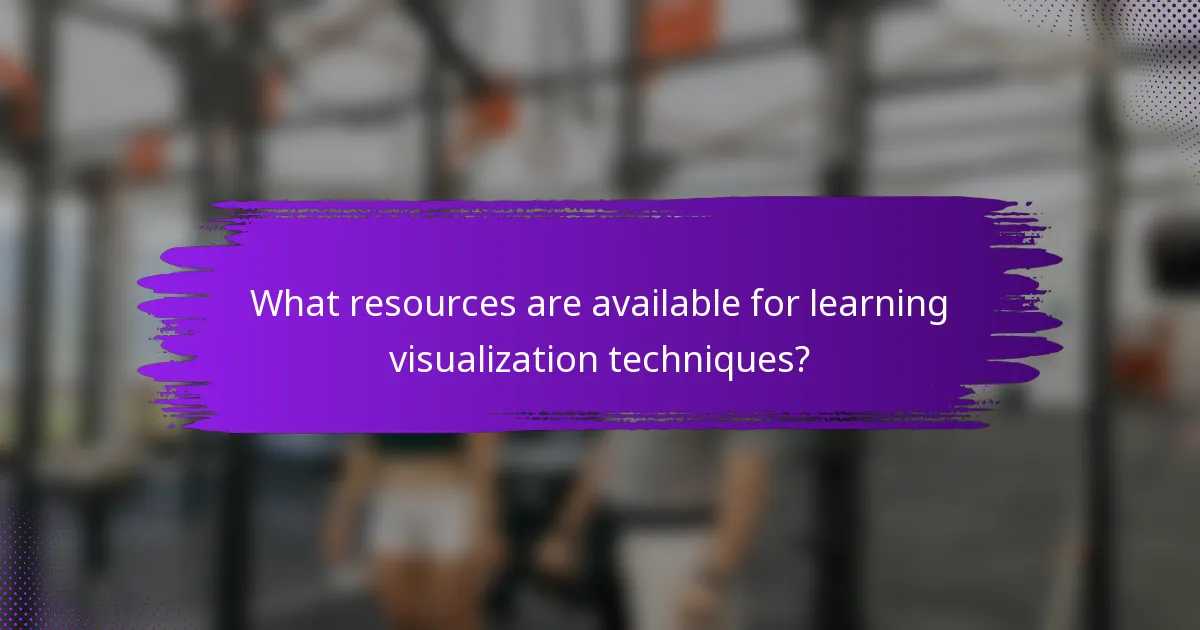 What resources are available for learning visualization techniques?
