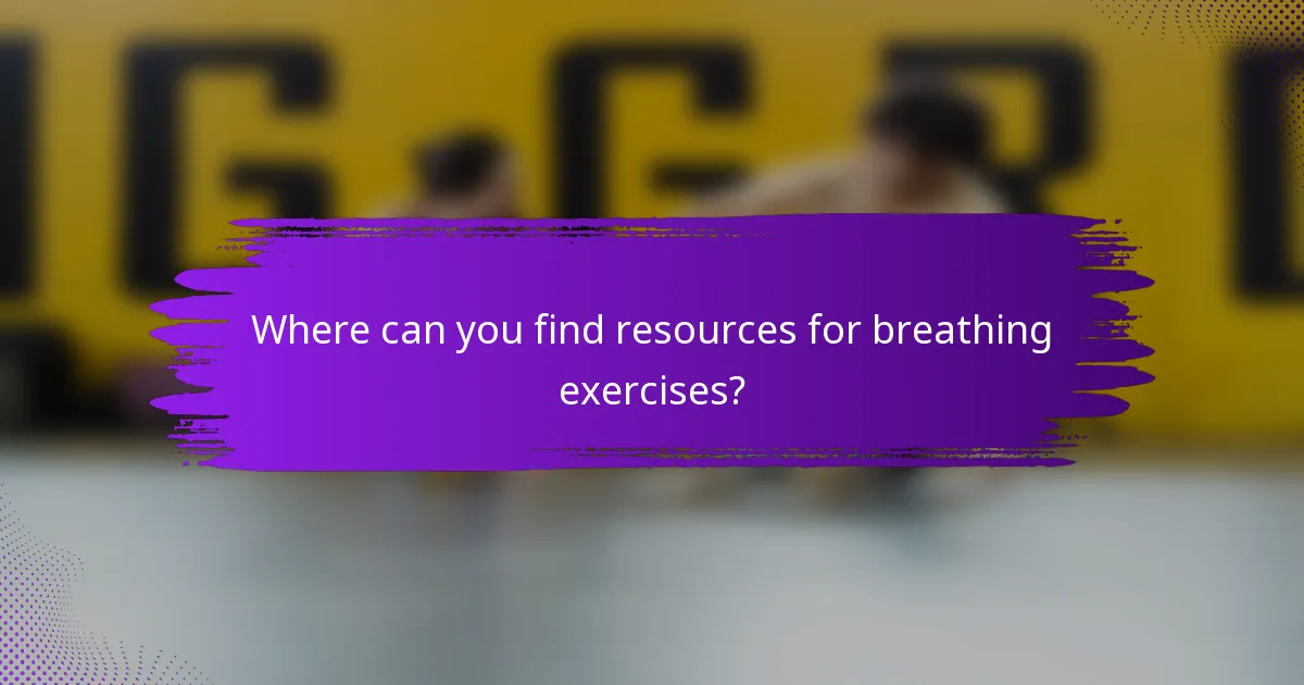 Where can you find resources for breathing exercises?